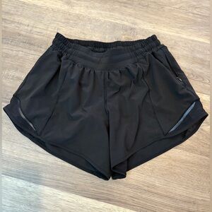 Lululemon Hottie Hot shorts, size 6, black, 2.5” inseam